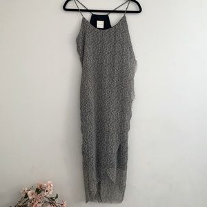 loft 82 spaghetti strap dress raw tulip hem